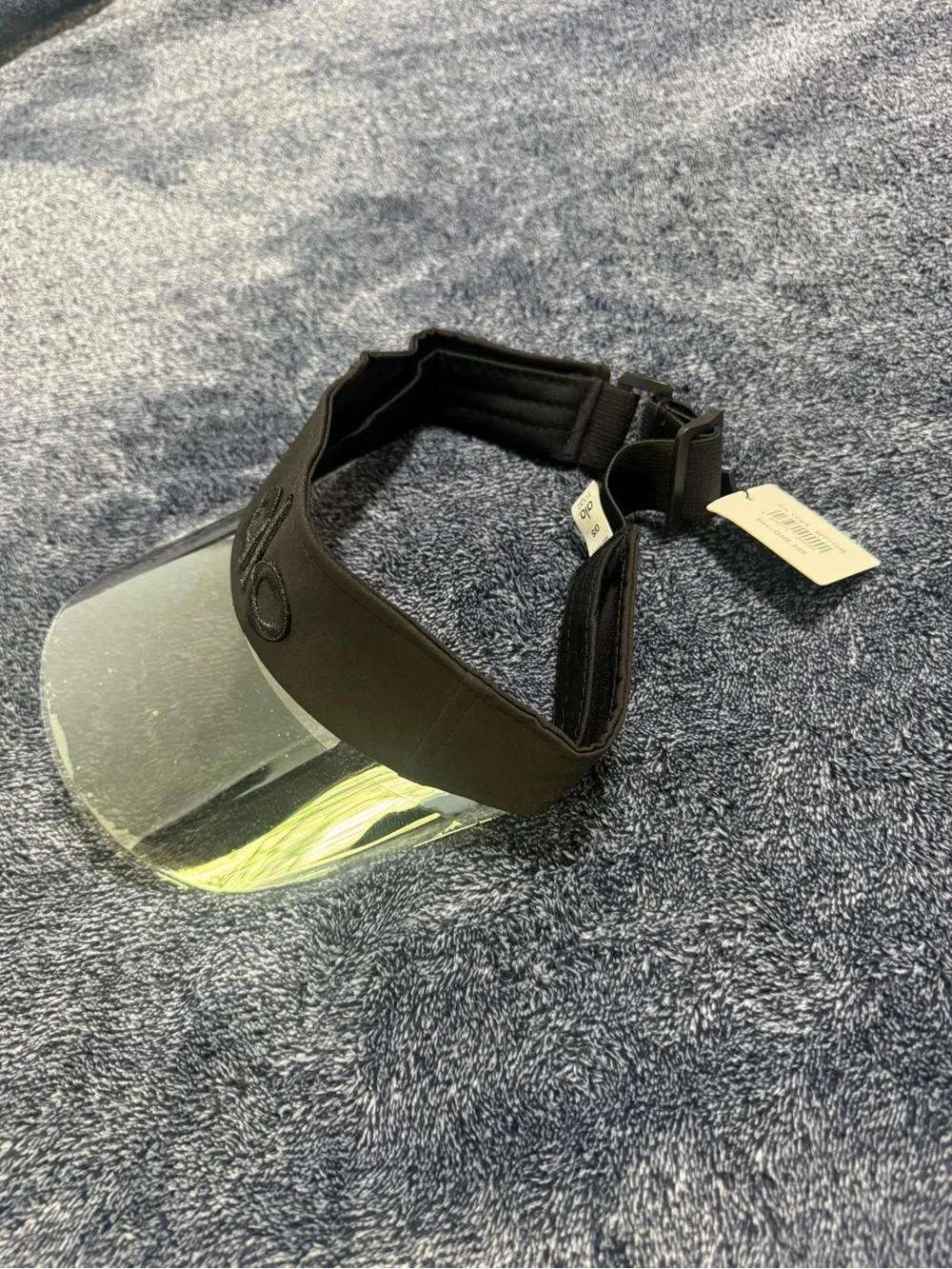 ALO Yoga Black Visor with Clear Iridescent Shield